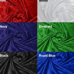 Assorted Crushed Velvet Fabric 3 Colours