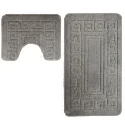 Athens Bath Mat Set Silver