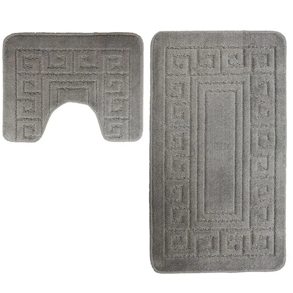 Athens Bath Mat Set Silver