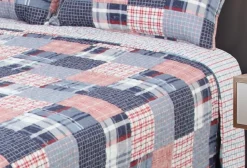 Austin Reversible Patchwork Bedspread/Throw