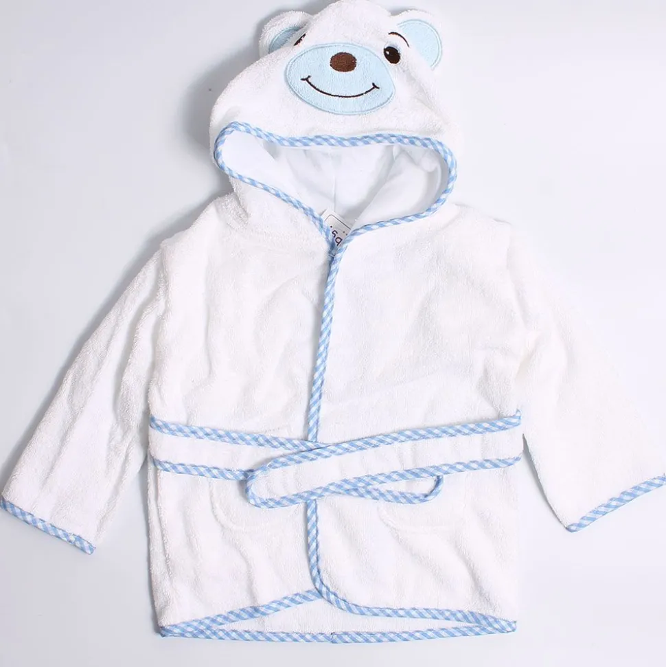 Baby Bathrobe Bear Blue