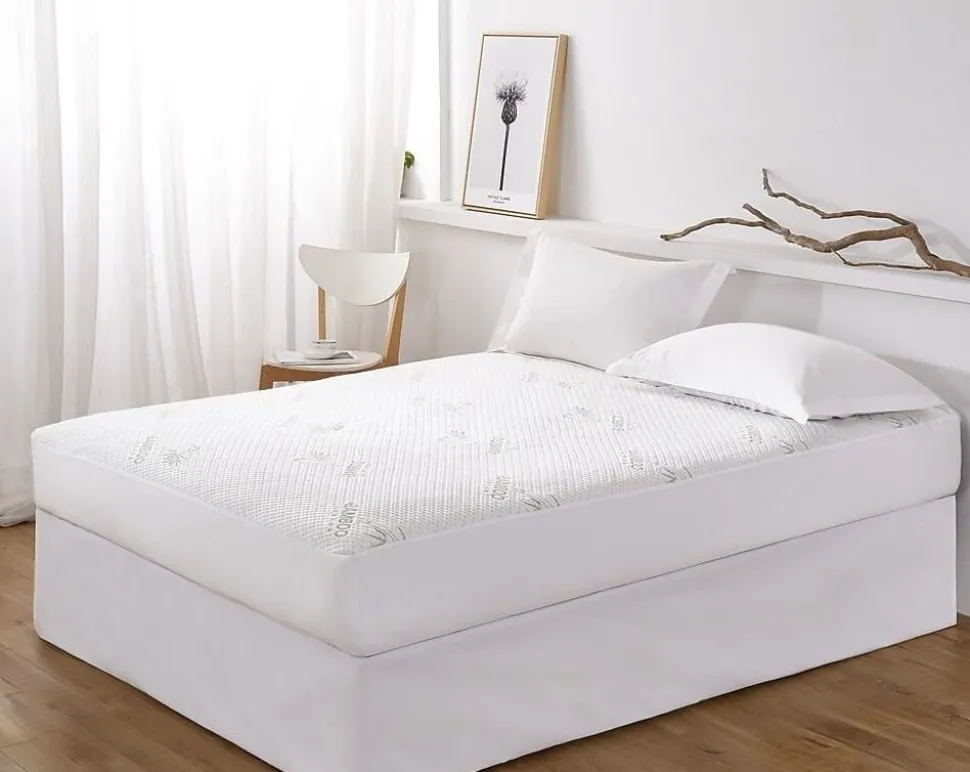 Bamboo Mattress Protector White