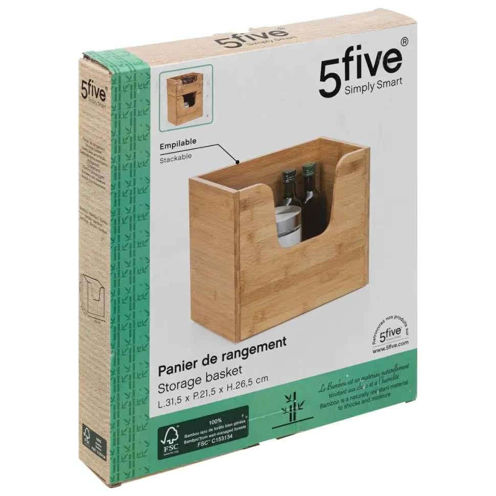 Bamboo Stackable Basket