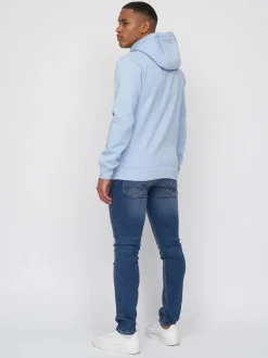 Basico Men's Hoodie Blue by Duck & Cover