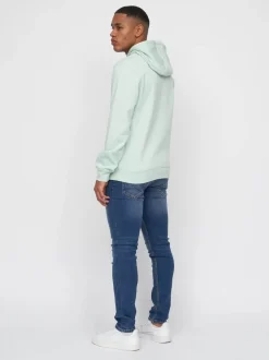 Basico Men's Hoodie Green by Duck & Cover