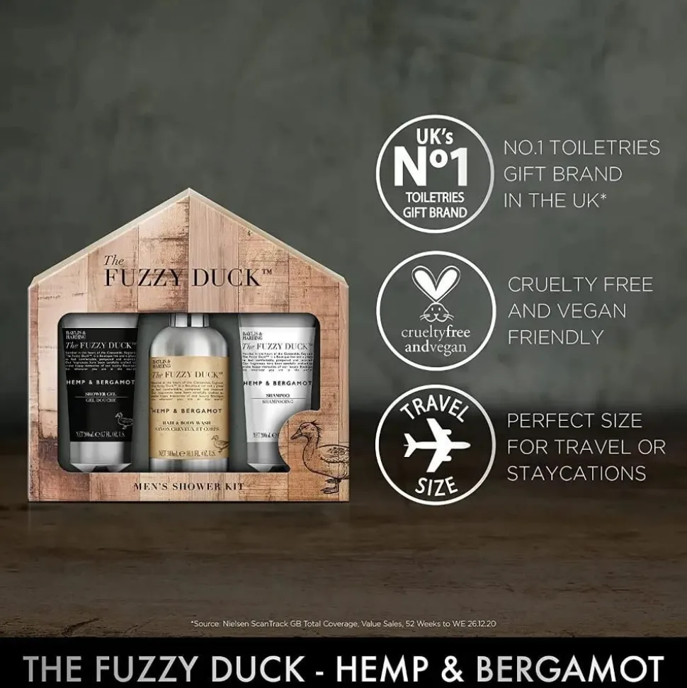 Baylis & Harding The Fuzzy Duck Men’s Shower Kit 3 Piece Set
