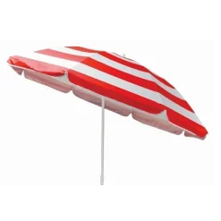 Beach Tilting Parasol Umbrella 1.8m Red Stripe