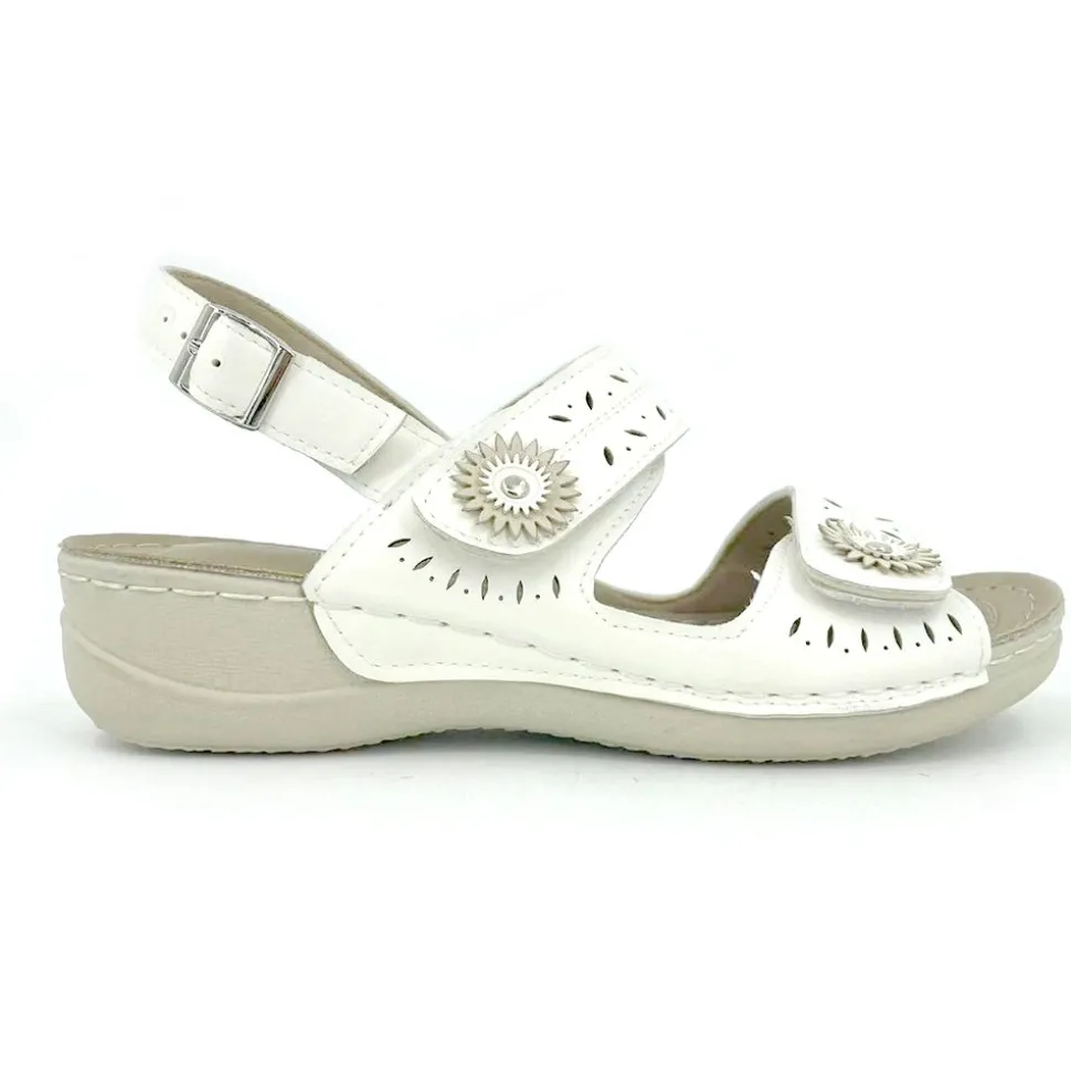 Becky Women's Cushion Walk Sandals White