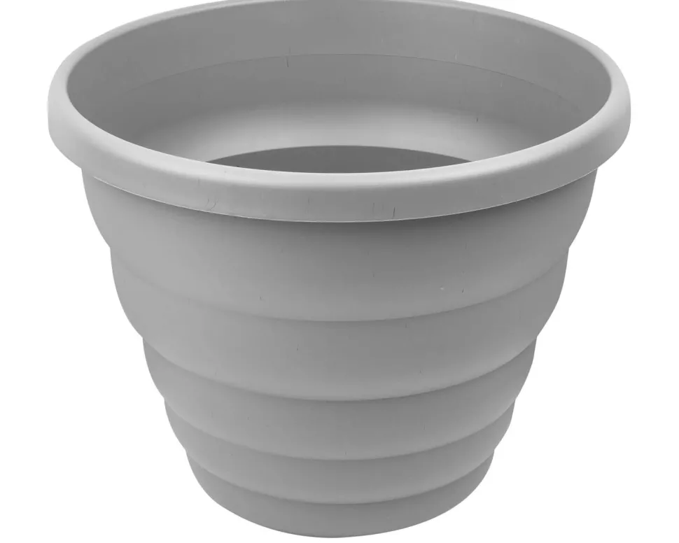 Beehive 66cm Round Plant Pot Cement Grey