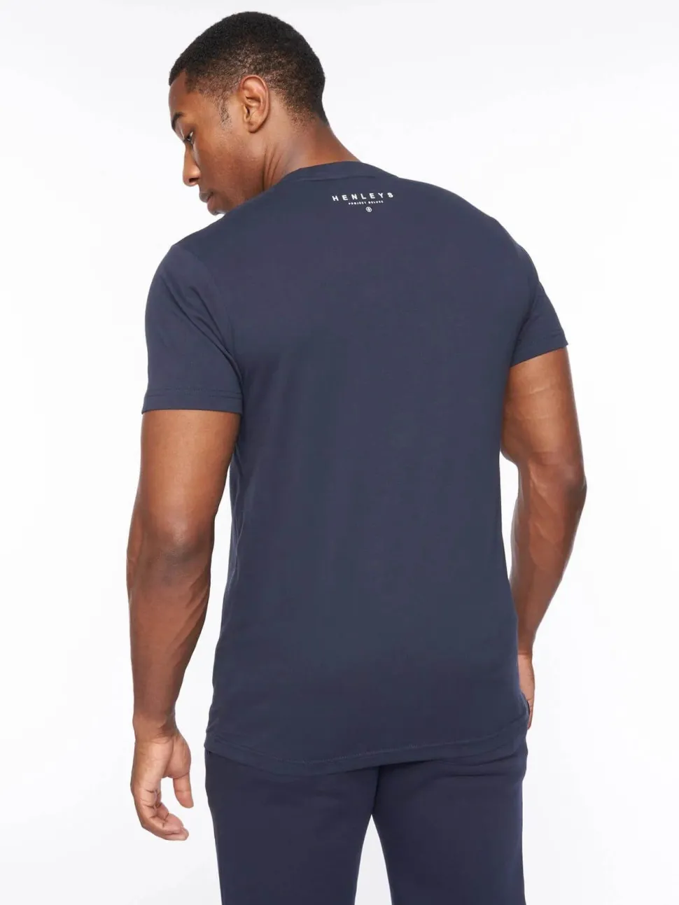Belton 100% Cotton Navy T-Shirt by Henley