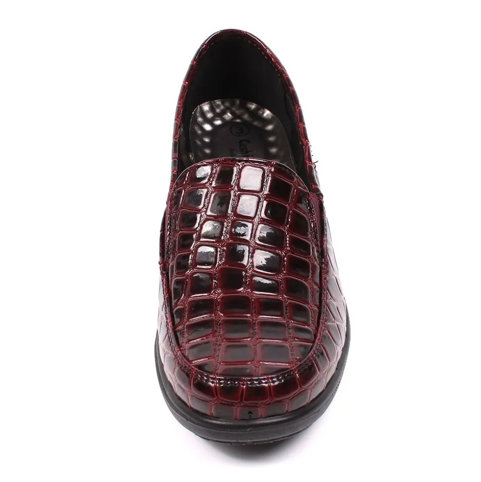 Beth Croc Women's Comfort Walk Shoes Burgundy