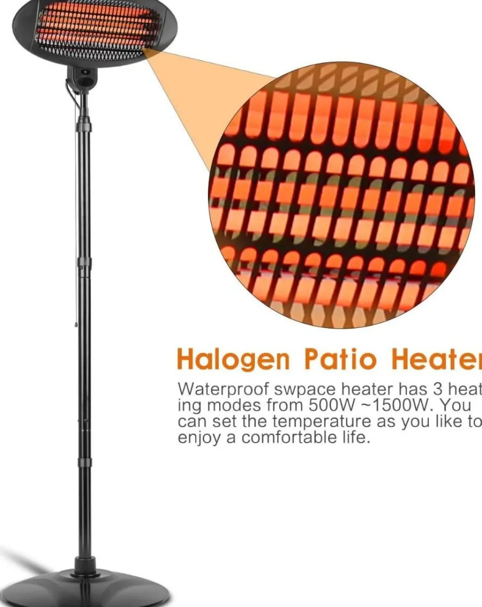 Bigzzia Outdoor Patio Heater 2KW Halogen