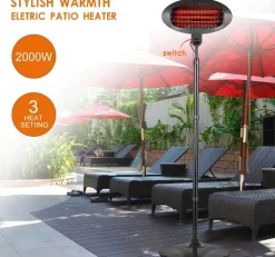 Bigzzia Outdoor Patio Heater 2KW Halogen