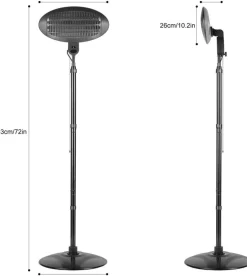 Bigzzia Outdoor Patio Heater 2KW Halogen