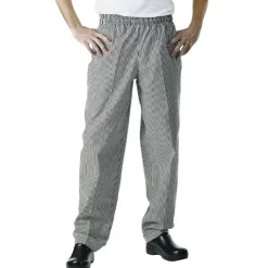 Black & White Small Check Chef Trousers