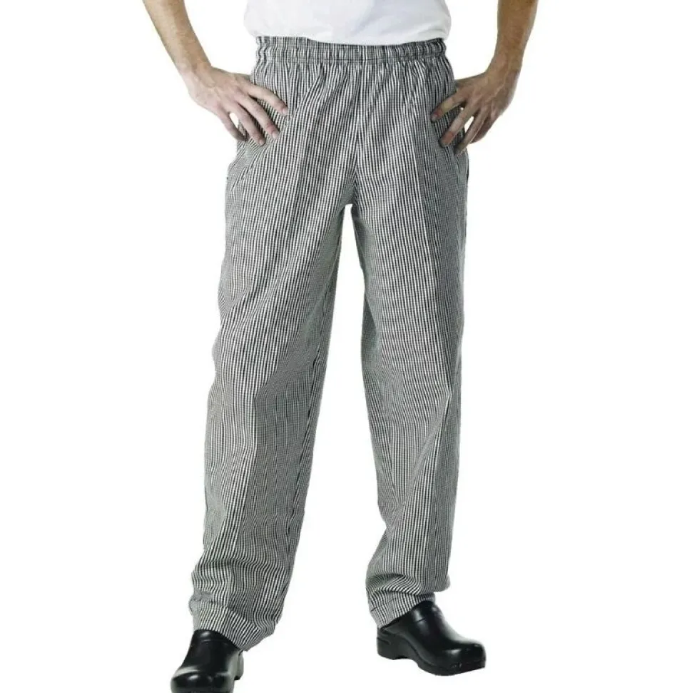 Black & White Small Check Chef Trousers