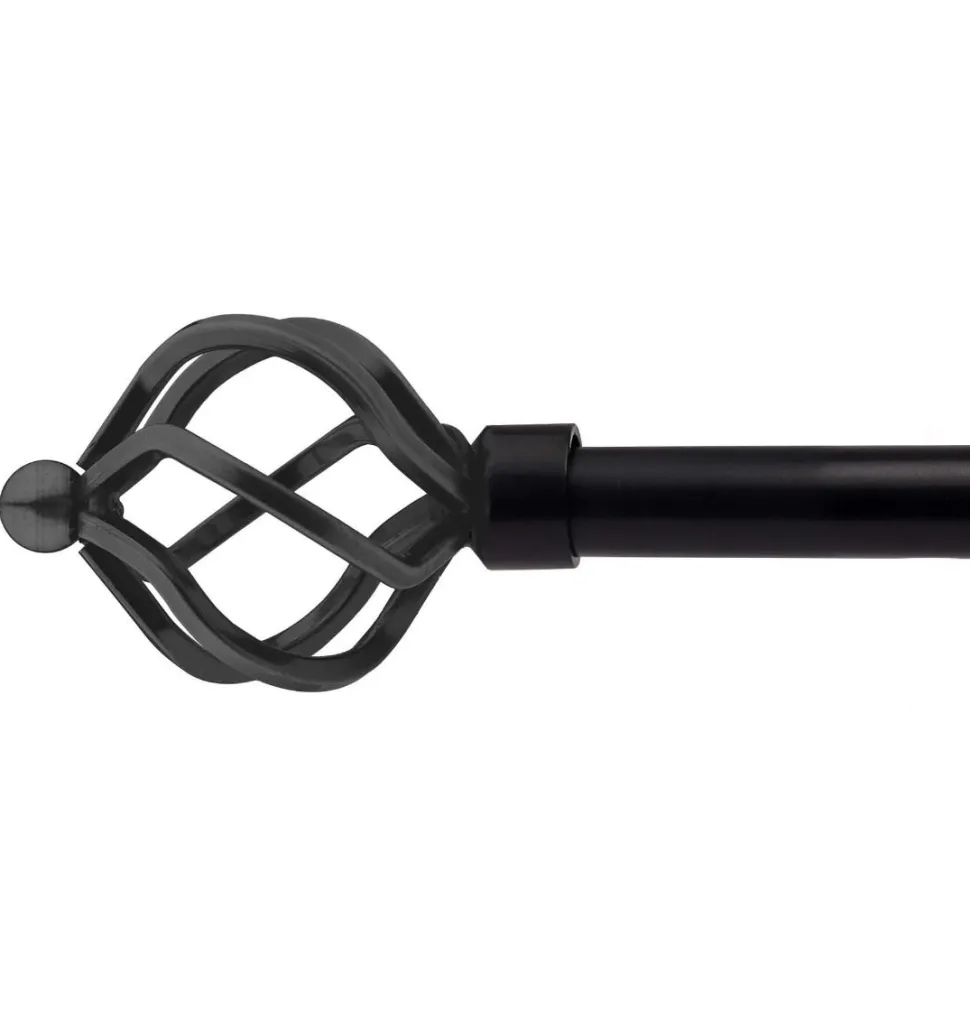 Black Cage Curtain Pole 25/28mm