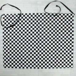 Black Check Half Apron 103-027