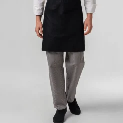Black Half Bib Apron - 103 - 017