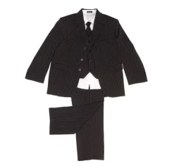 Black Pinstripe 5 Piece Suit