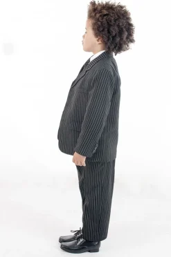 Black Pinstripe 5 Piece Suit