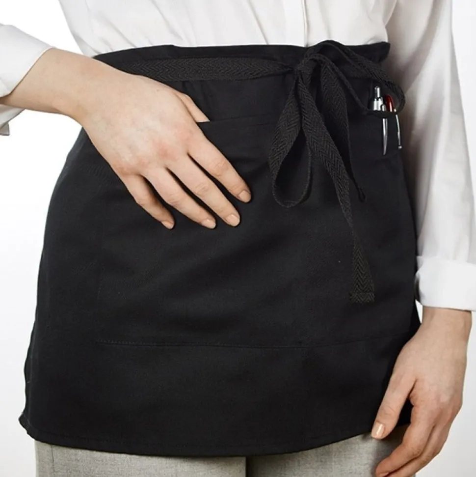 Black Short Pocket Apron 103-002