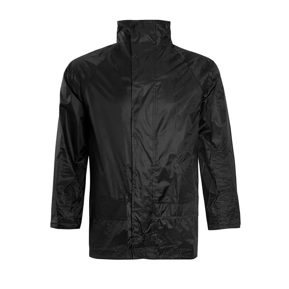 Black Waterproof Rain Jacket