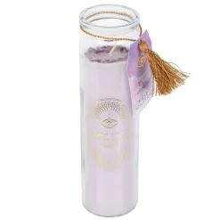 Blackberry Tube Candle with Amethyst Crystals