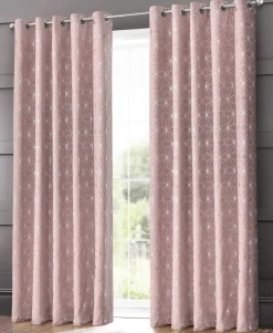 Blackout Curtains Eyelet Moreno Pink by Velosso