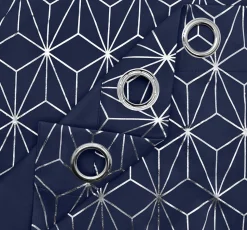 Blackout Curtains Eyelet Moreno Navy by Velosso