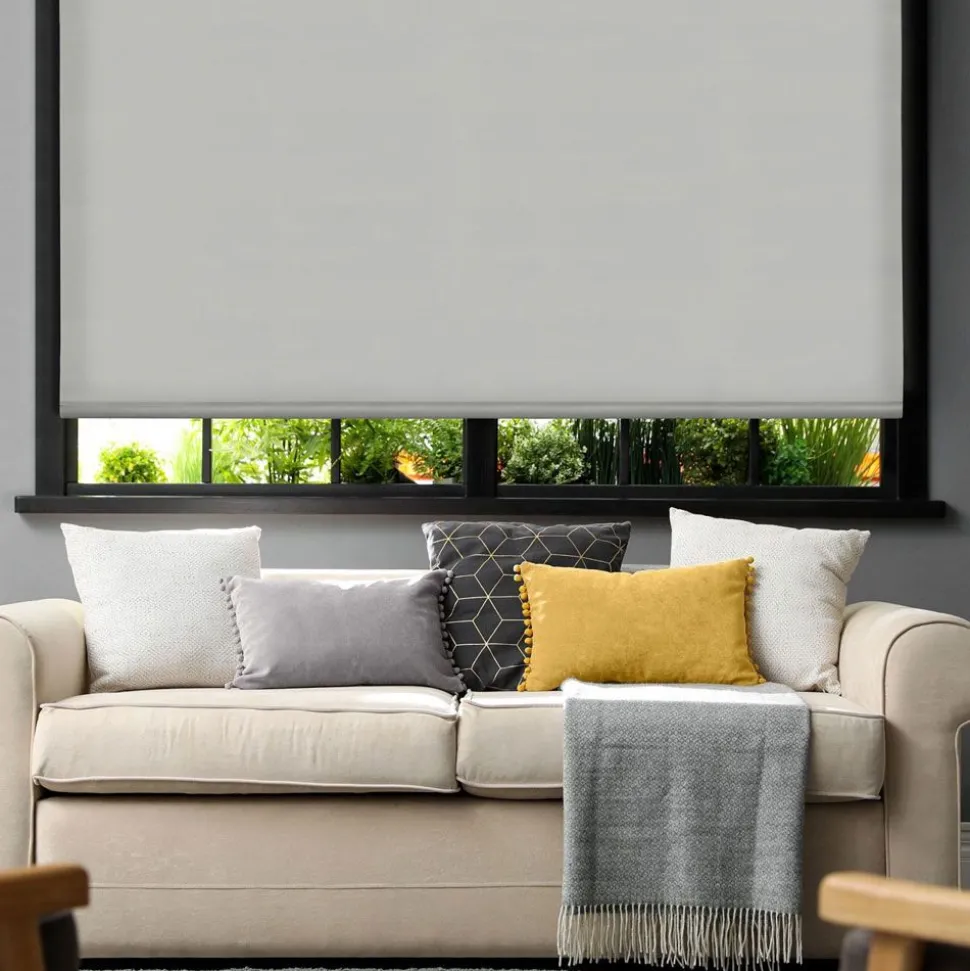Blackout Roller Blind Grey 165cm Drop