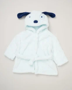 Blue Baby Puppy Dressing Gown with Toy