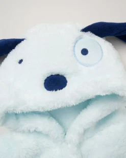 Blue Baby Puppy Dressing Gown with Toy
