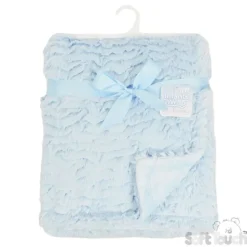 Blue Fluffy Baby Fleece Wrap Blanket