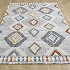 Boho Geometric Multi-Coloured Rug