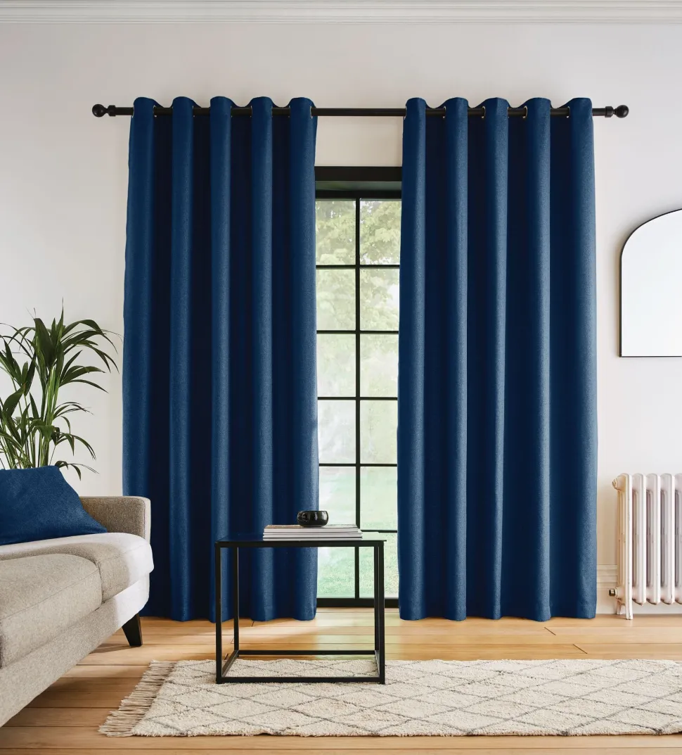 Bondi Eyelet Readymade Curtains Navy