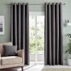 Bondi Eyelet Readymade Curtains Grey