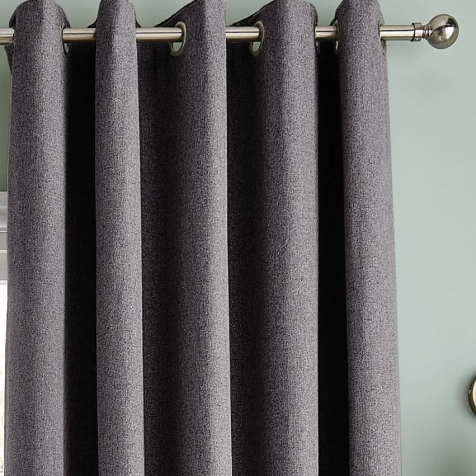 Bondi Eyelet Readymade Curtains Grey