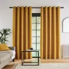 Bondi Eyelet Readymade Curtains Gold 90x90