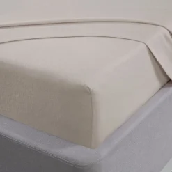 Brushed Cotton Fitted Sheets Cream by Sleepdown