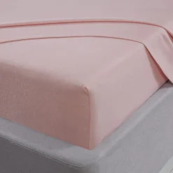 Brushed Cotton Fitted Sheets Blush by Sleepdown