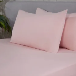 Brushed Cotton Fitted Sheets Blush by Sleepdown