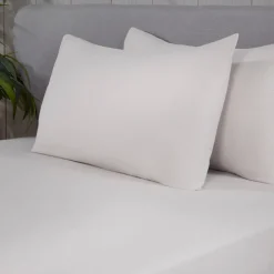 Brushed Cotton Fitted Sheets White by Sleepdown