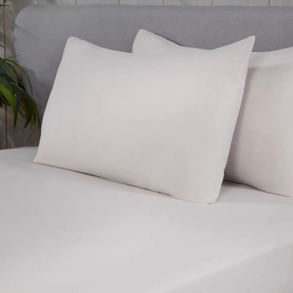 Brushed Cotton Fitted Sheets White by Sleepdown