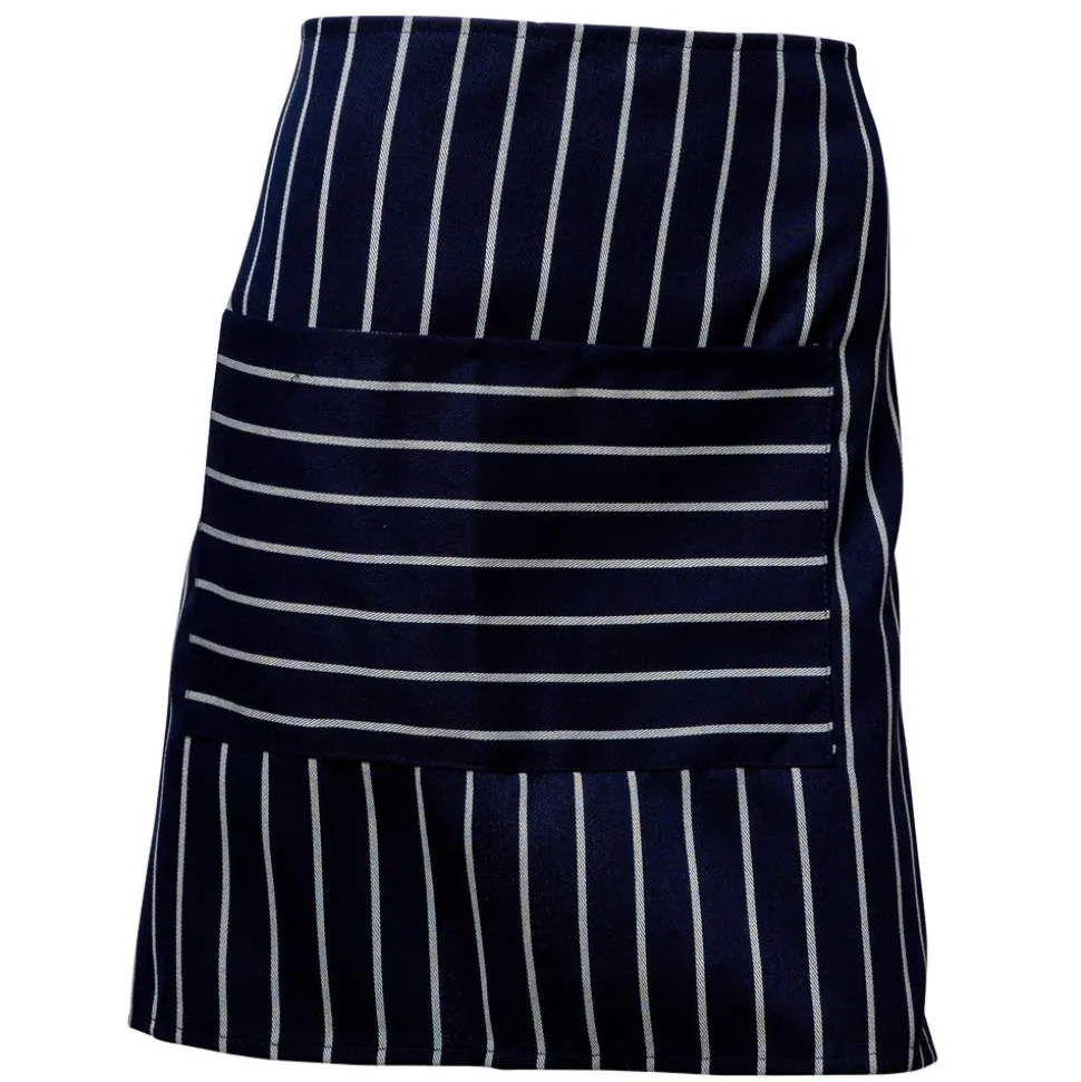 Butcher Half Apron Blue & White Stripe 103-095