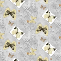 Butterfly Oil Cloth Tablecloth BU60 - Price by the Metre