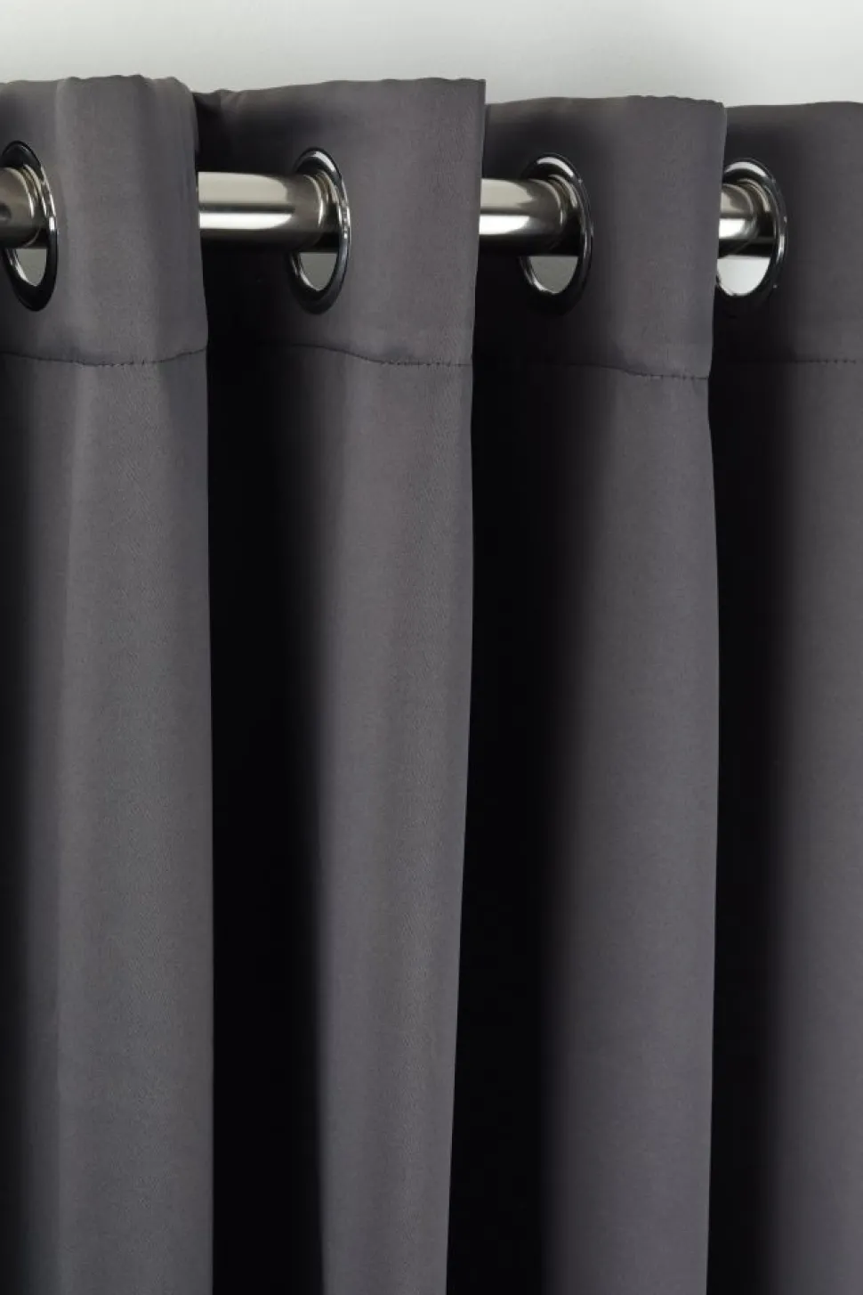Cali Charcoal Blackout Eyelet Readymade Curtains