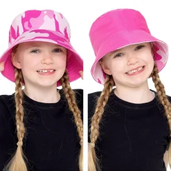 Camouflage Reversible Bucket Hat Pink