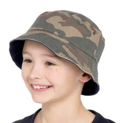 Camouflage Reversible Bucket Hat Khaki