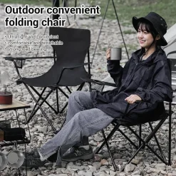 Canvas Chair With Arms Black